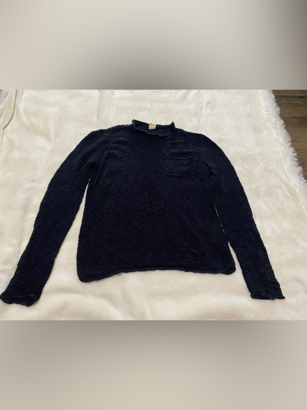 Hollister Navy Crewneck Textured Men's Sweater
